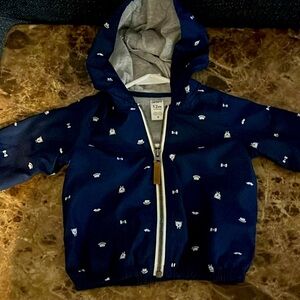 12Mts Carters Jacket with hoodie Navy blue